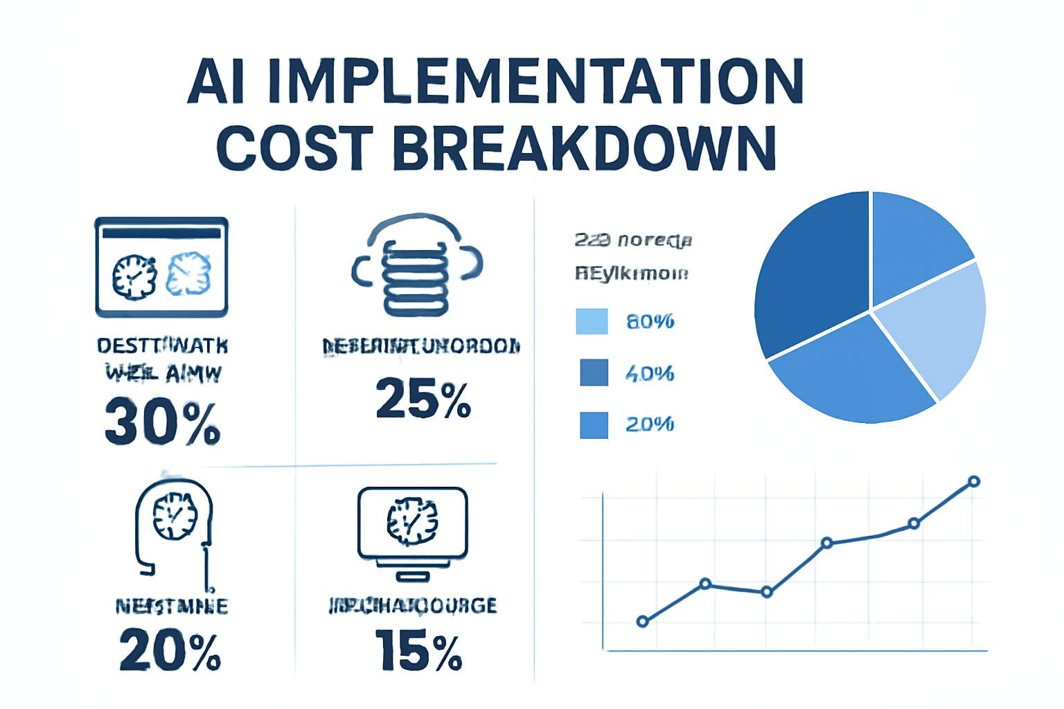AI implementation cost components breakdown infographic