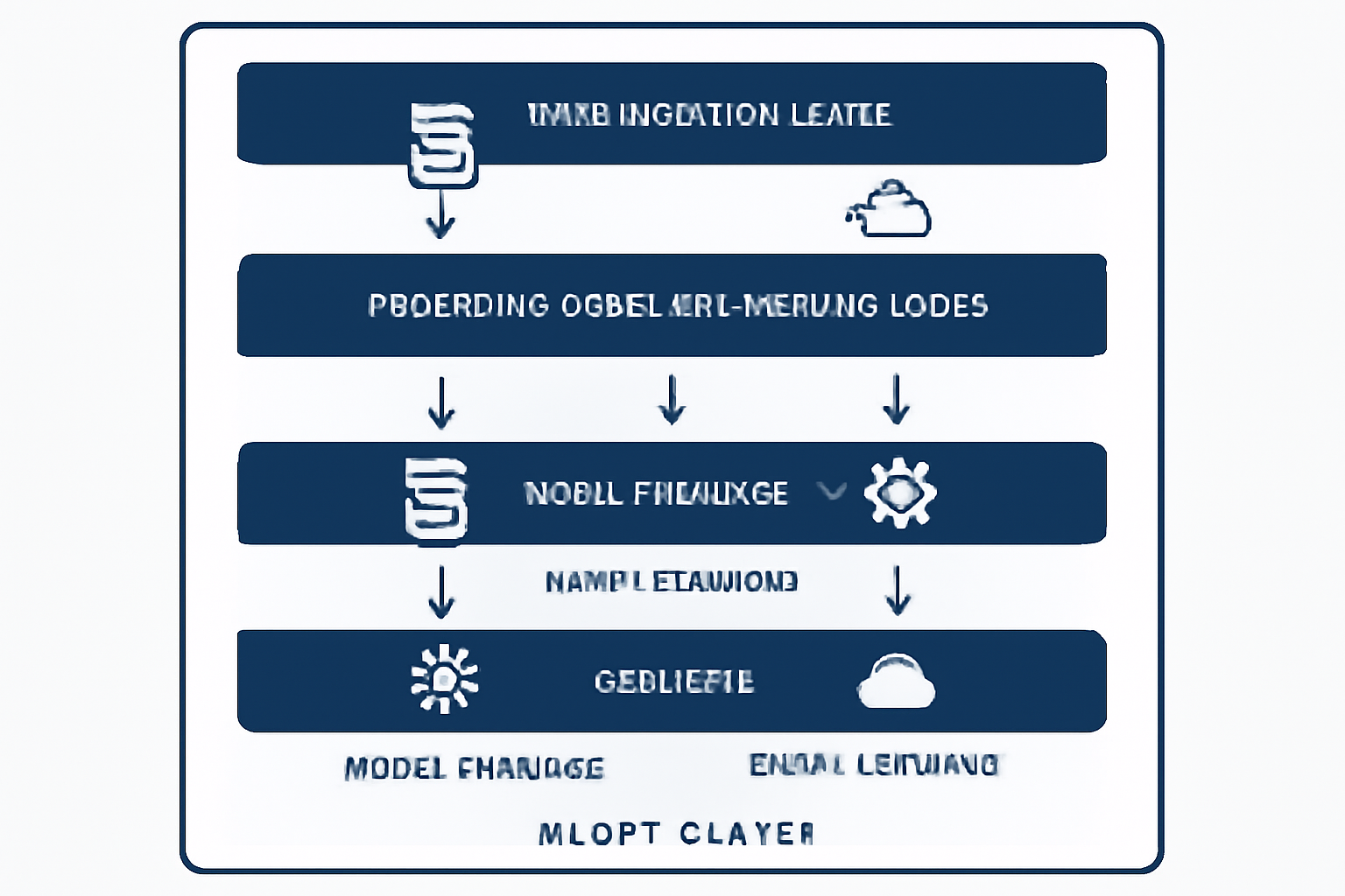 MLOps architecture patterns showing scalable infrastructure layers