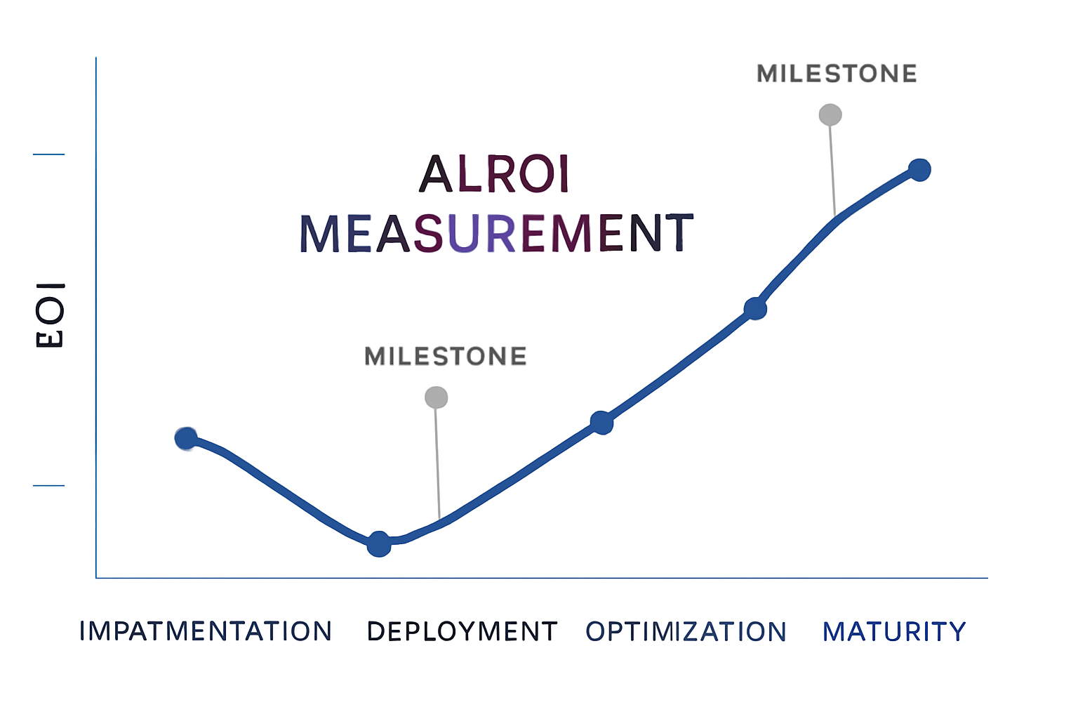 AI ROI timeline showing investment phases and return periods