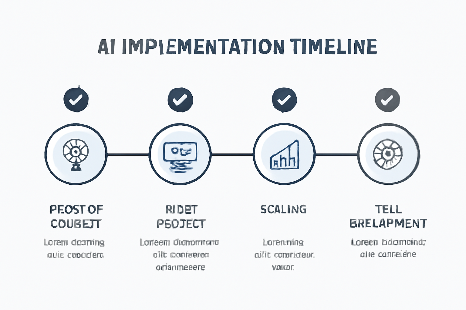 AI implementation timeline showing deployment phases