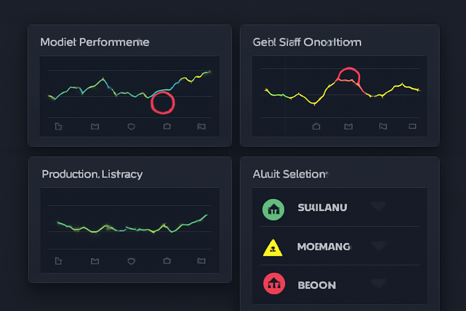 ML model monitoring dashboard showing performance metrics and drift detection